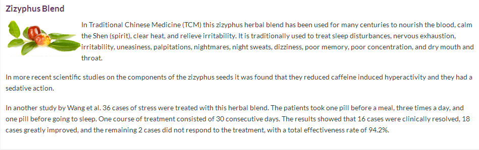 zizyphus blend Immortal Sleep